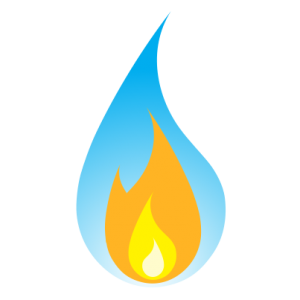 Strive & Uplift logo - a teardrop-shaped electric blue, orange, and light yellow flame.